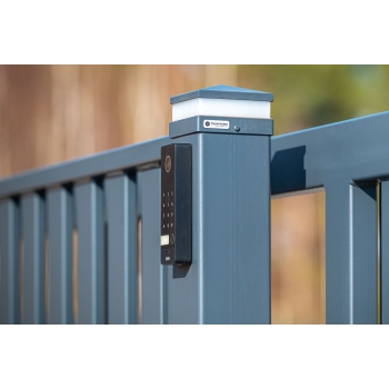 Lampa LED na słupek ogrodzeniowy 60x40, 6x4, lampa na słup - TOP Modern, Antracyt RAL 7016/ KLOSZ SATYNA